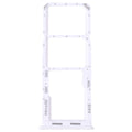 For Samsung Galaxy A13 SM-A135 Original SIM Card Tray + SIM Card Tray + Micro SD Card Tray (White)