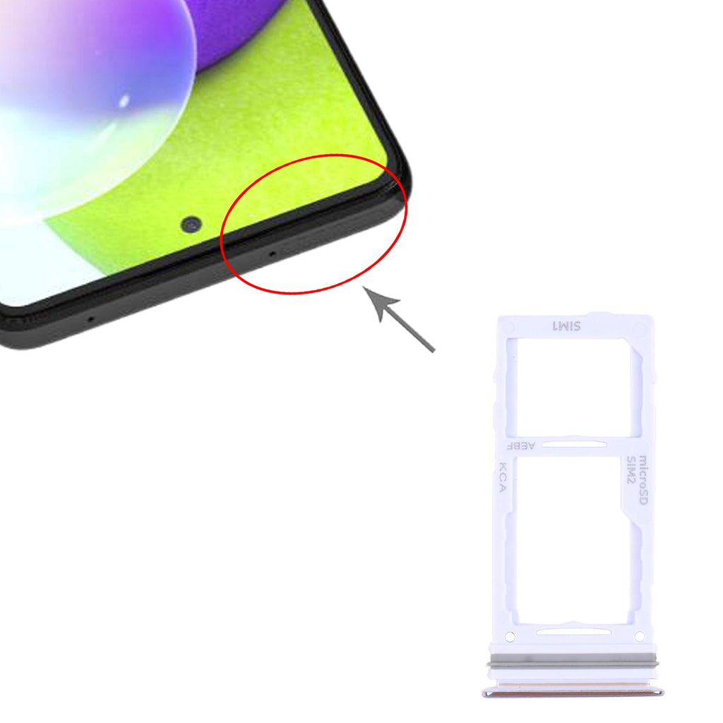 For Samsung Galaxy A72 SM-A725 SIM Card Tray + SIM Card Tray / Micro SD Card Tray (Purple)