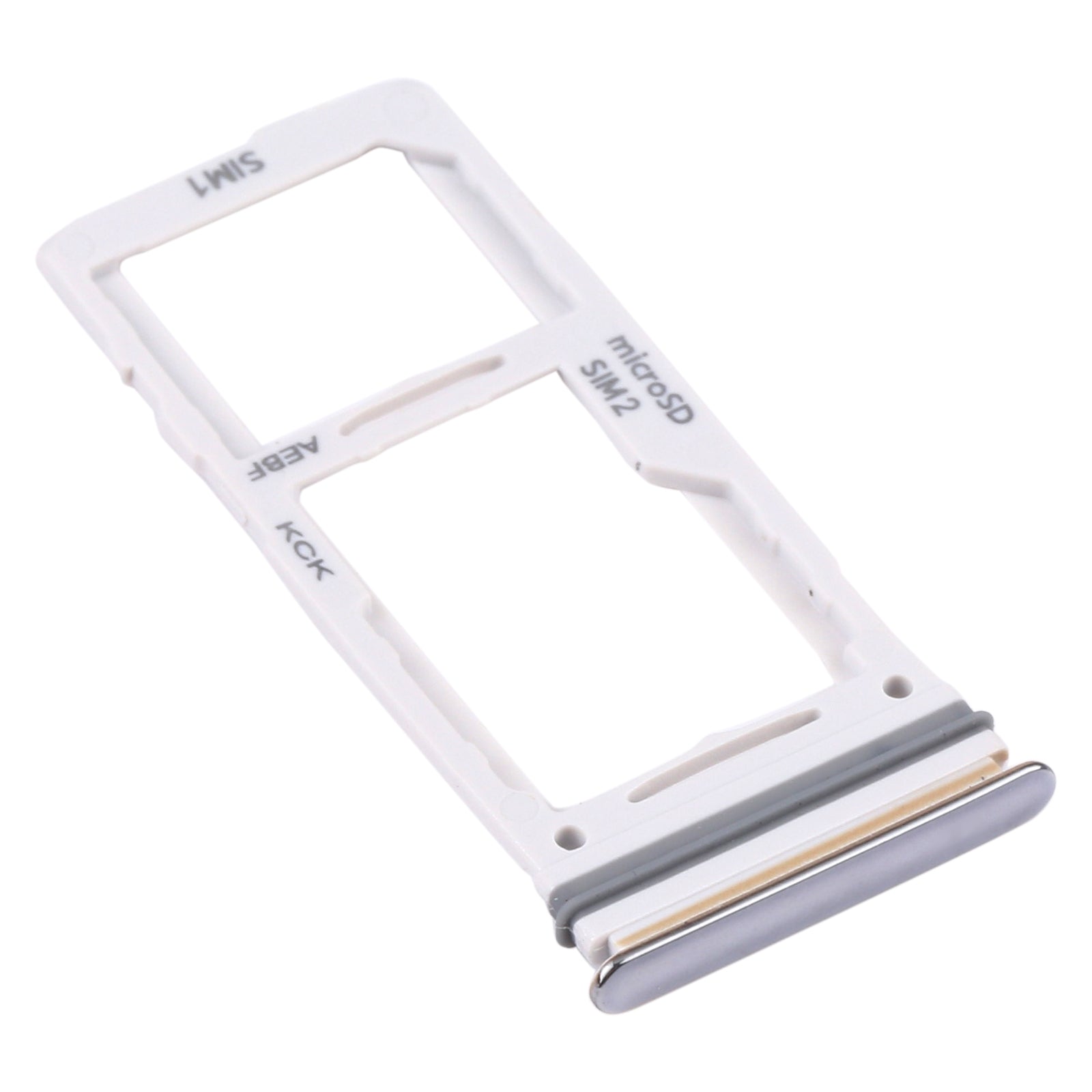 For Samsung Galaxy A72 SM-A725 SIM Card Tray + SIM Card Tray / Micro SD Card Tray (Silver)