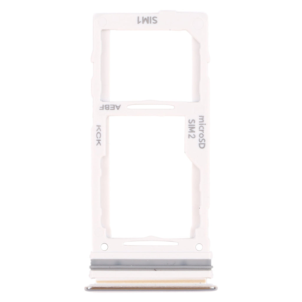 For Samsung Galaxy A72 SM-A725 SIM Card Tray + SIM Card Tray / Micro SD Card Tray (Silver)