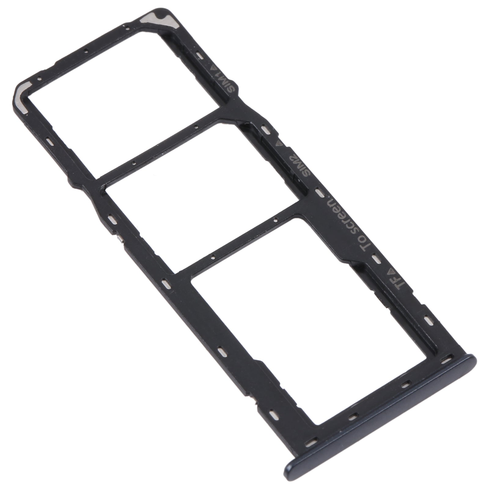 For Samsung Galaxy M42 5G SM-A436B Original SIM Card Tray + SIM Card Tray + Micro SD card tray (Black)