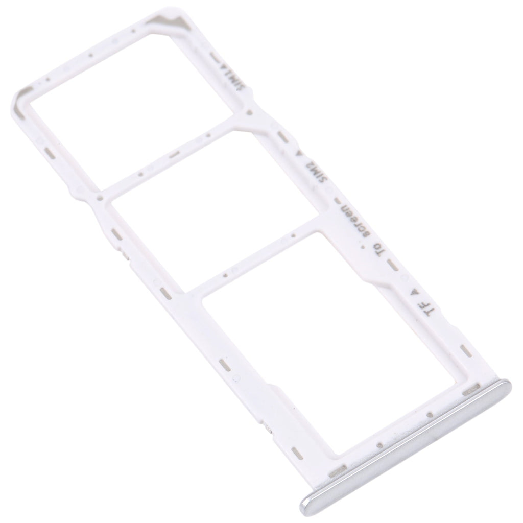 For Samsung Galaxy M42 5G SM-A436B Original SIM Card Tray + SIM Card Tray + Micro SD card tray (Silver)