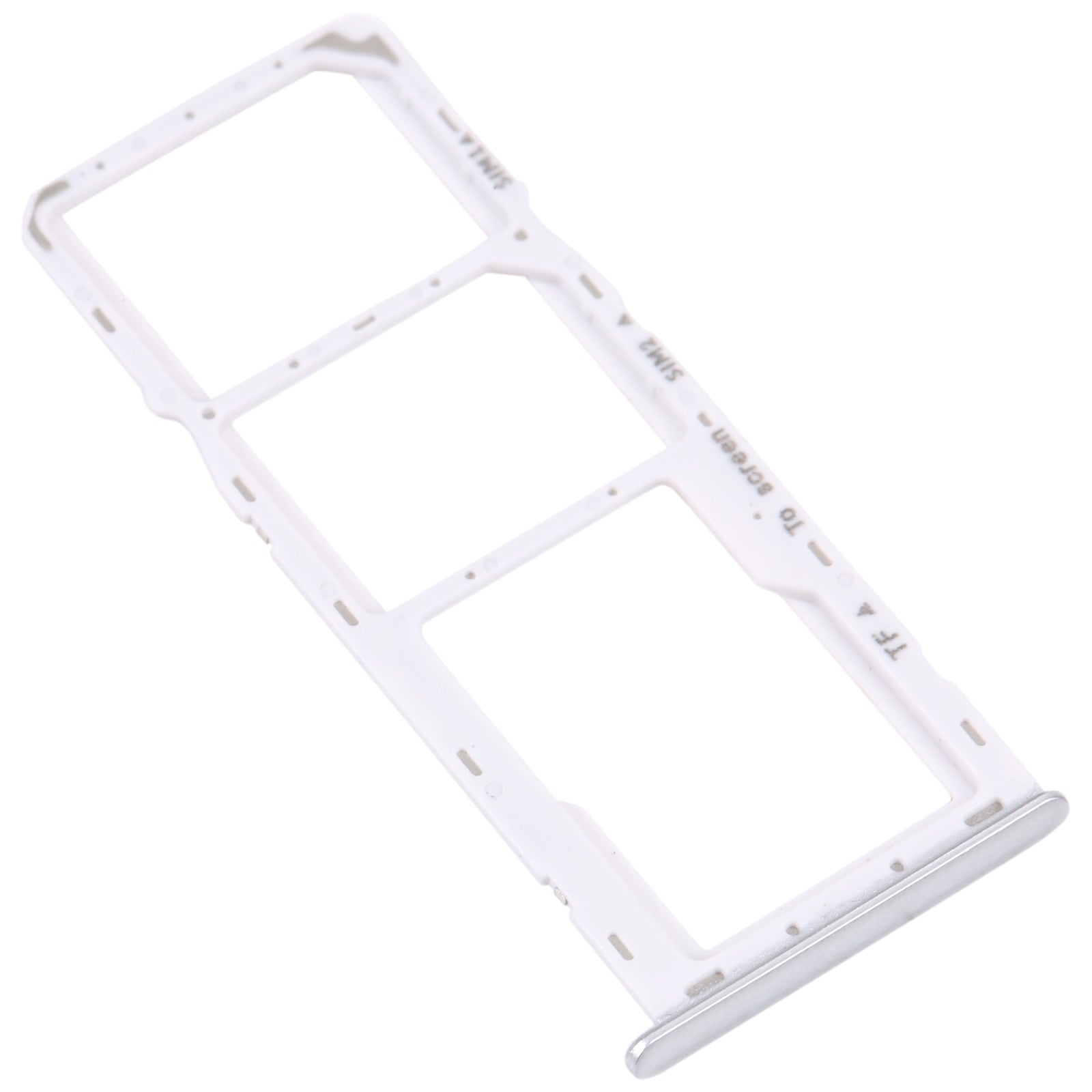 For Samsung Galaxy M42 5G SM-A436B Original SIM Card Tray + SIM Card Tray + Micro SD card tray (Silver)