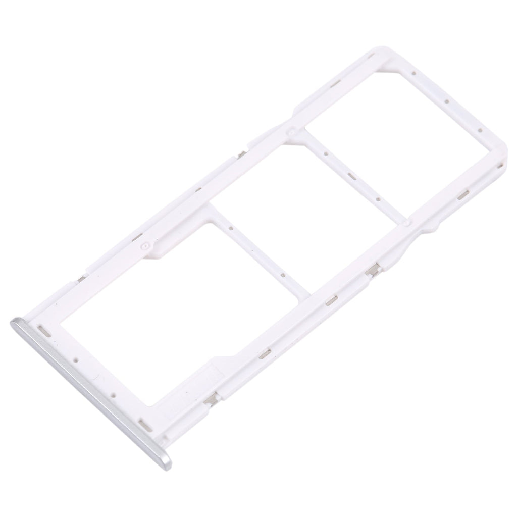 For Samsung Galaxy M42 5G SM-A436B Original SIM Card Tray + SIM Card Tray + Micro SD card tray (Silver)
