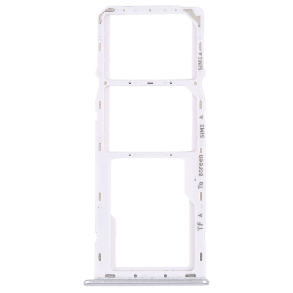 For Samsung Galaxy M42 5G SM-A436B Original SIM Card Tray + SIM Card Tray + Micro SD card tray (Silver)