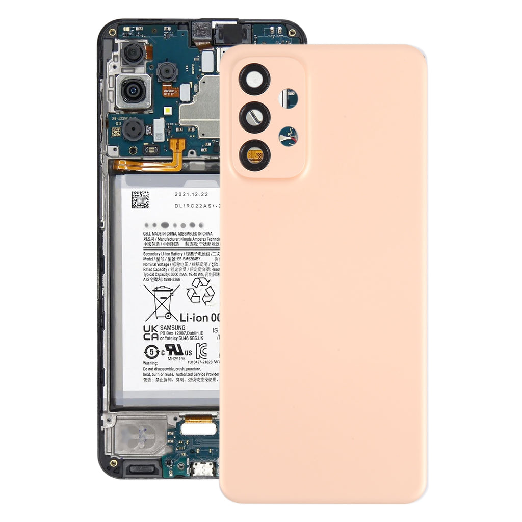 For Samsung Galaxy A23 5G SM-A236A Original Battery Back Cover with Camera Lens Frame(Pink)