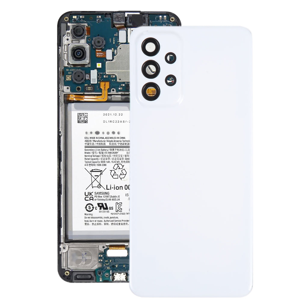 For Samsung Galaxy A23 5G SM-A236A Original Battery Back Cover with Camera Lens Frame(White)
