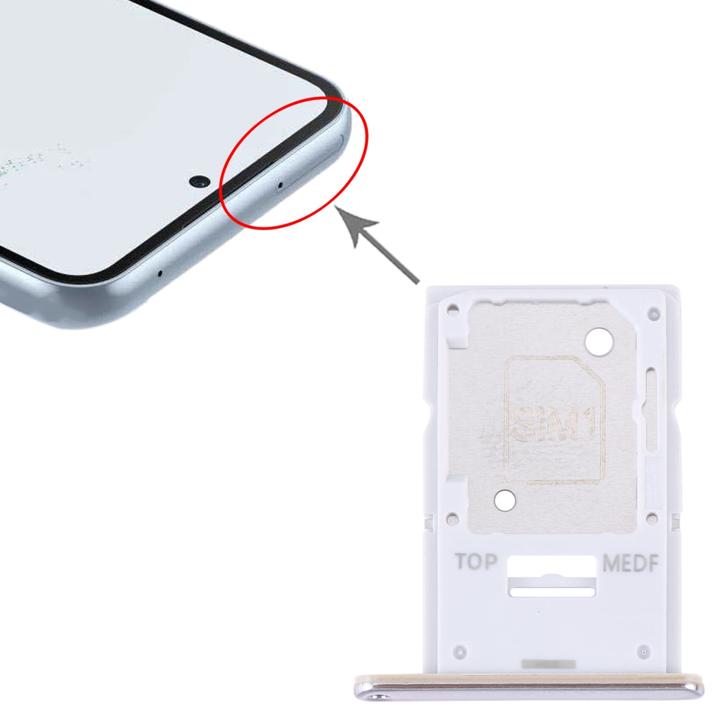 For Samsung Galaxy A54 SM-A546 Original SIM Card Tray + Micro SD Card Tray (Gold)