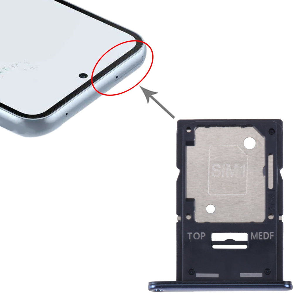 For Samsung Galaxy A54 SM-A546 Original SIM Card Tray + Micro SD Card Tray (Blue)