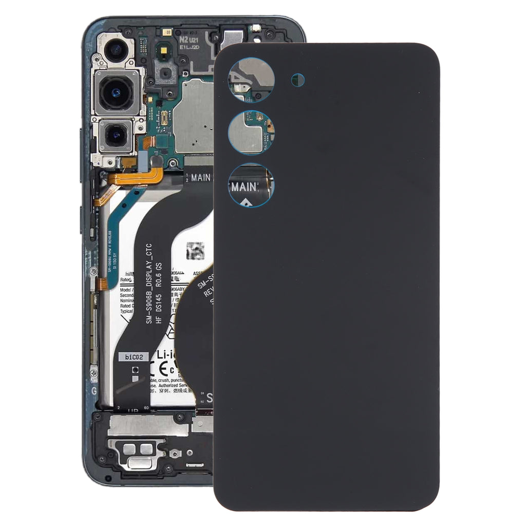 For Samsung Galaxy S23 SM-S911B OEM Glass Battery Back Cover(Black)