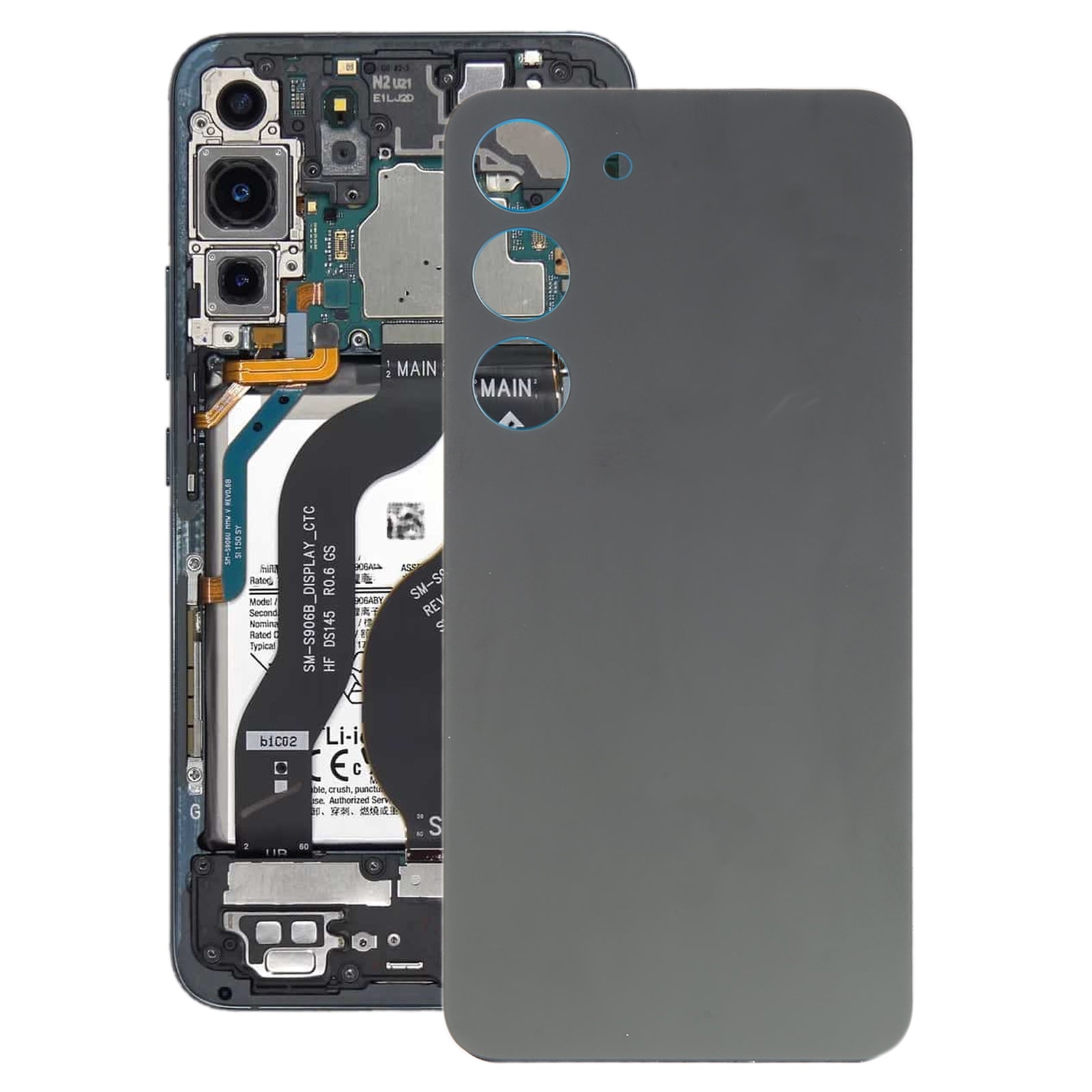 For Samsung Galaxy S23 SM-S911B OEM Glass Battery Back Cover(Green)