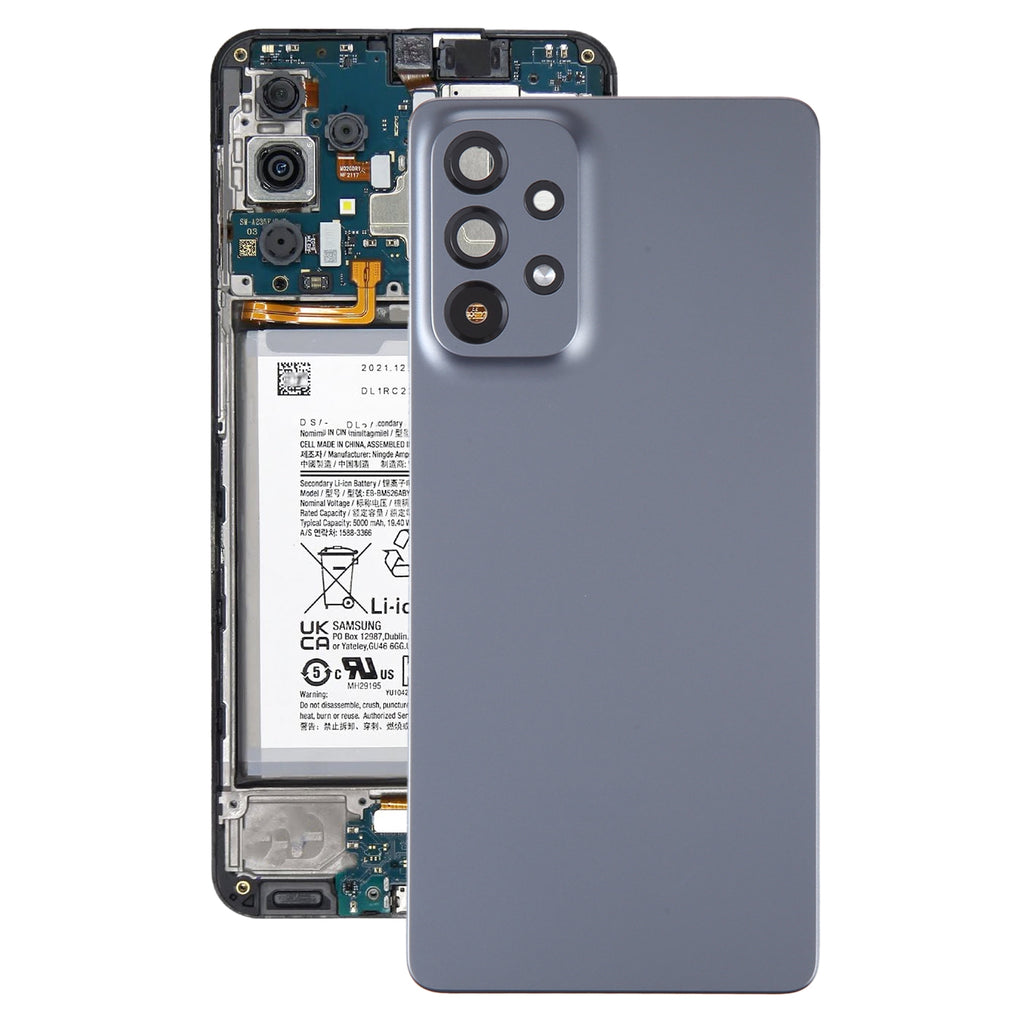 For Samsung Galaxy A73 5G SM-A736B Original Battery Back Cover with Camera Lens Frame(Black)