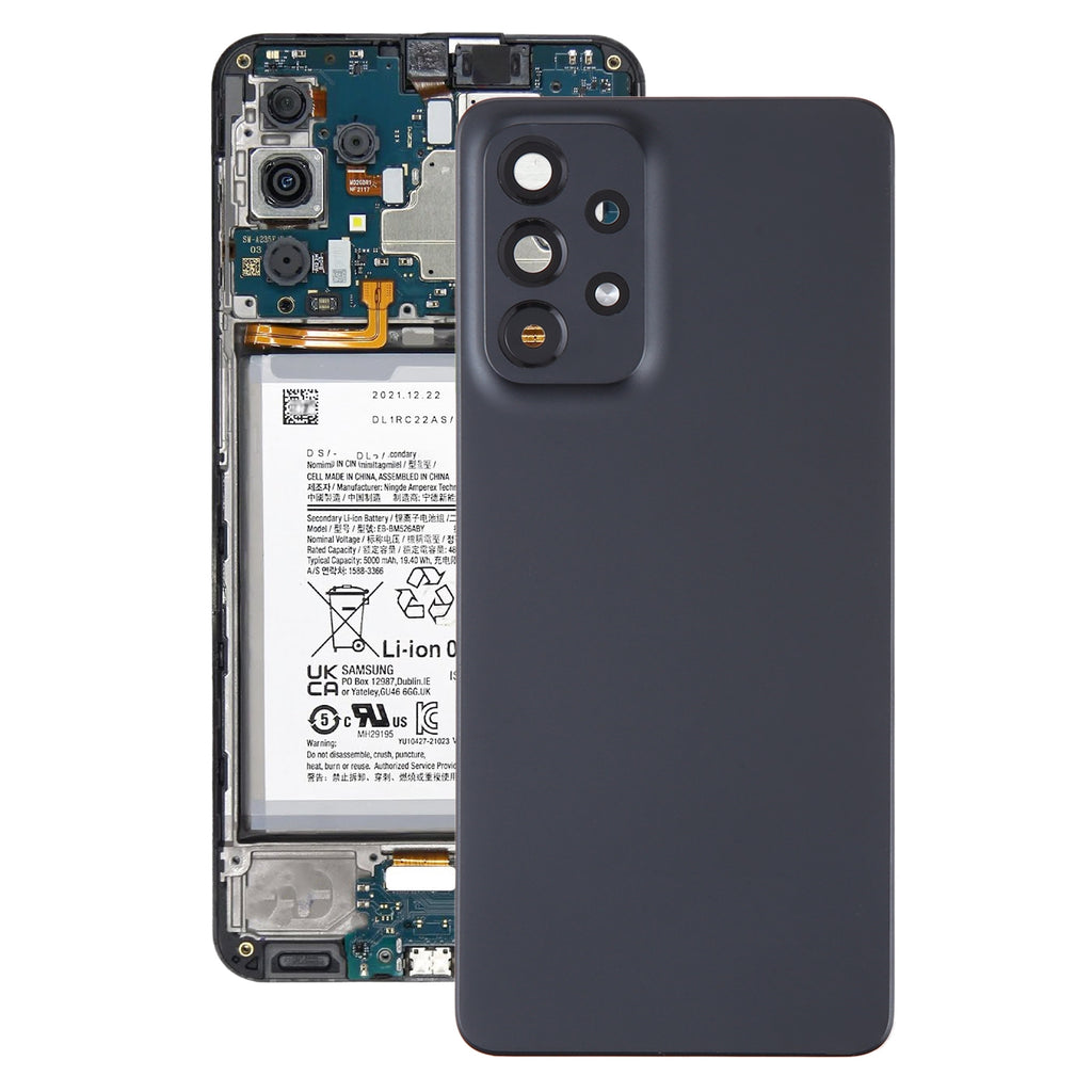 For Samsung Galaxy A33 5G SM-A336B Original Battery Back Cover with Camera Lens Frame(Black)
