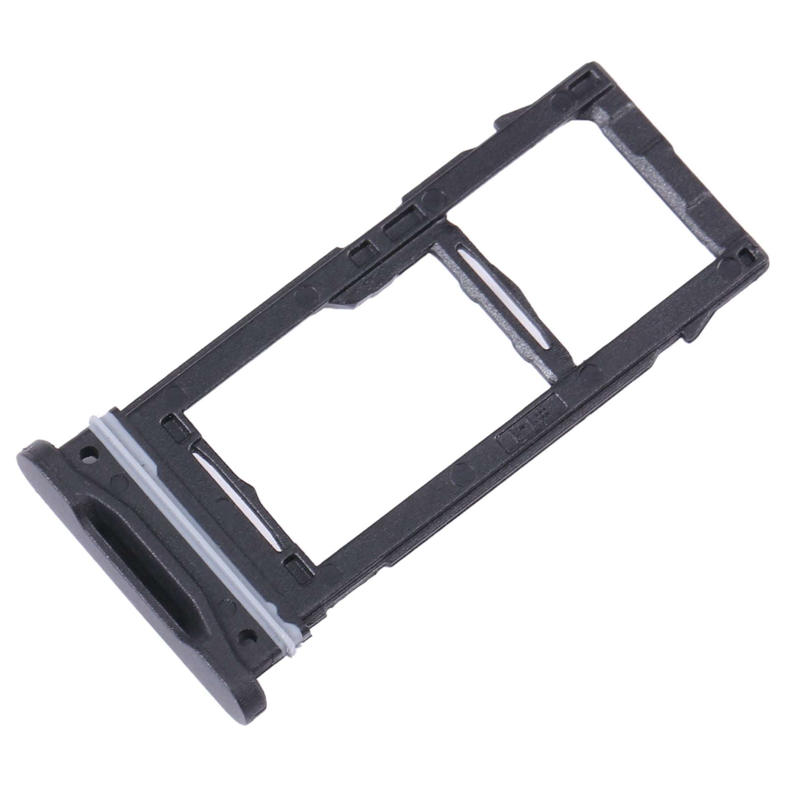 For Samsung Galaxy Tab Active3 8.0 SM-T570/T575 Original SIM Card Tray + Micro SD Card Tray (Black)
