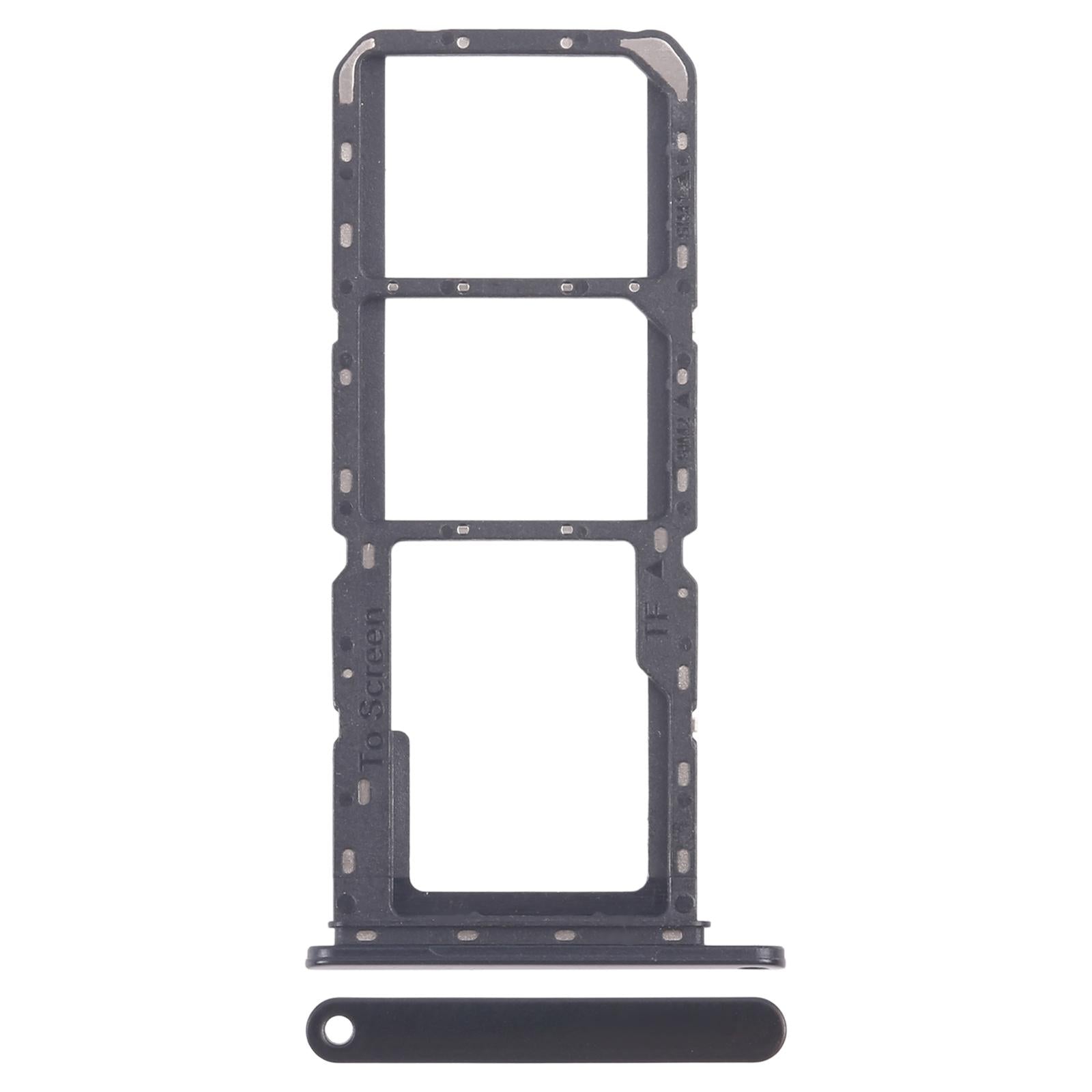 For Samsung Galaxy A14 5G SM-A146P Original SIM Card Tray + SIM Card Tray + Micro SD Card Tray (Black)