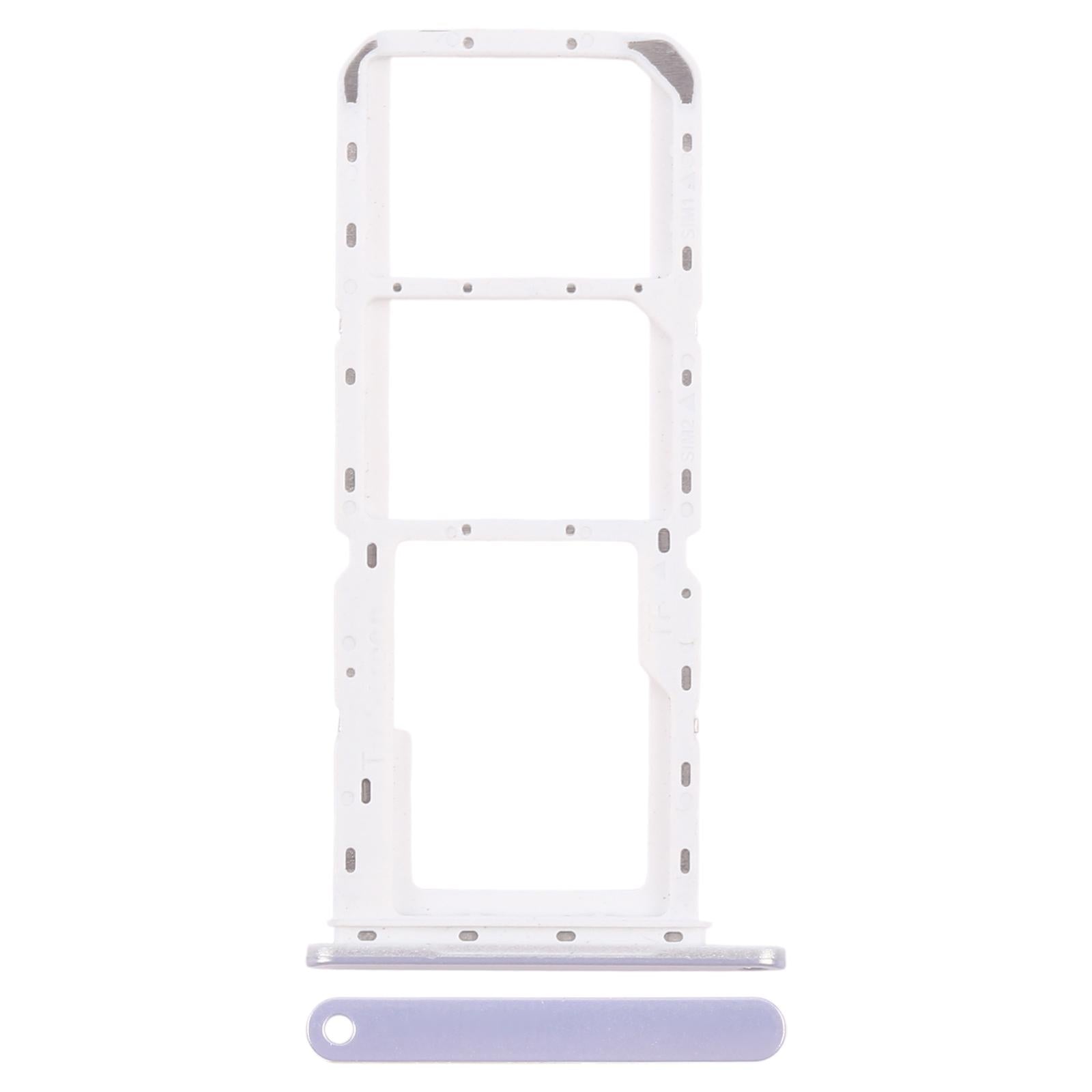 For Samsung Galaxy A14 5G SM-A146P Original SIM Card Tray + SIM Card Tray + Micro SD Card Tray (Silver)