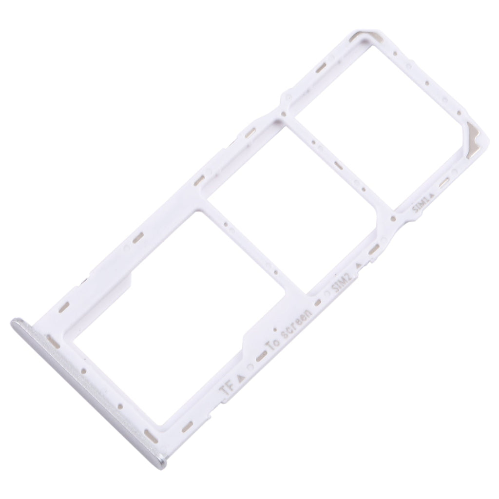 For Samsung Galaxy A22 5G SM-A226B Original SIM Card Tray + SIM Card Tray + Micro SD Card Tray (Silver)