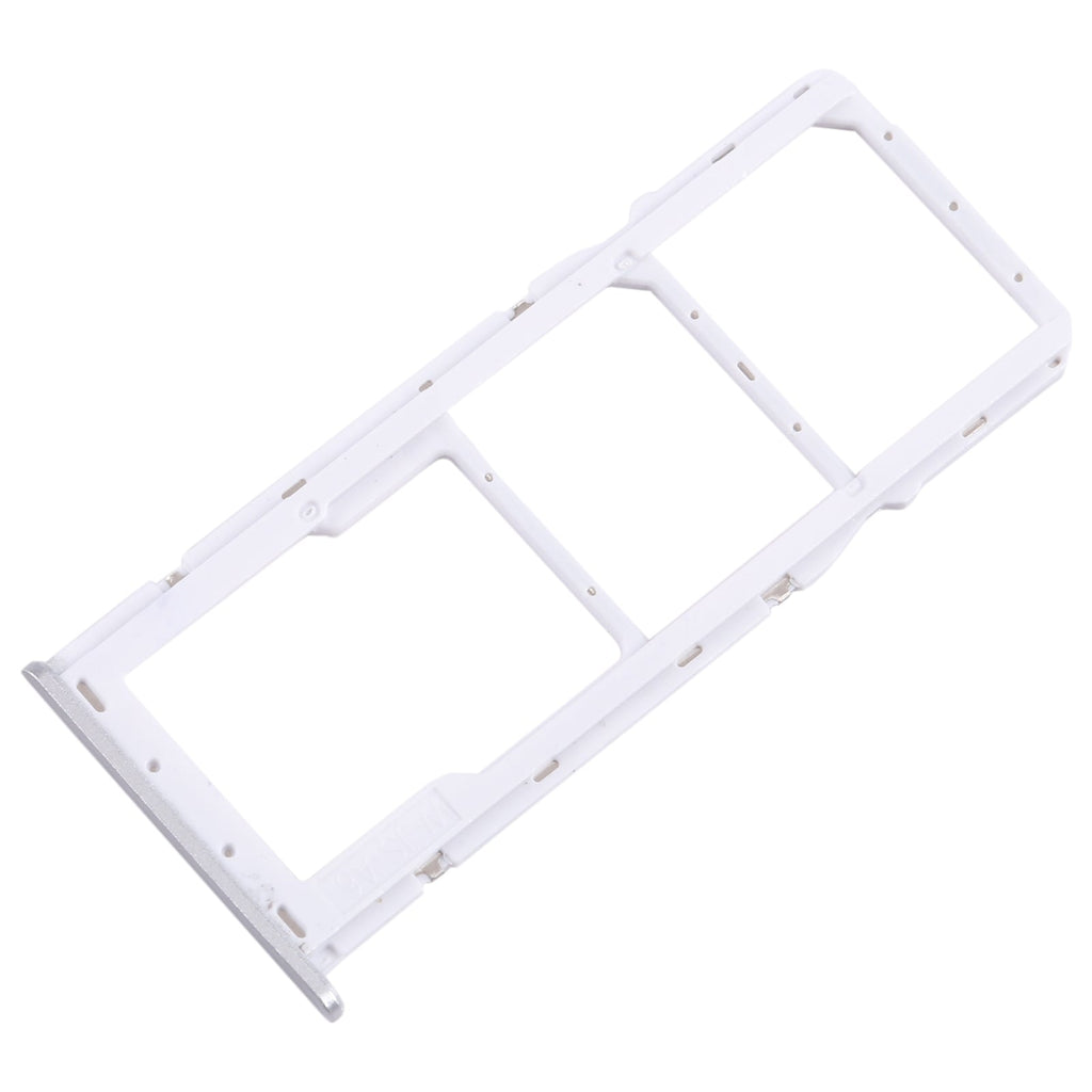 For Samsung Galaxy A22 5G SM-A226B Original SIM Card Tray + SIM Card Tray + Micro SD Card Tray (Silver)