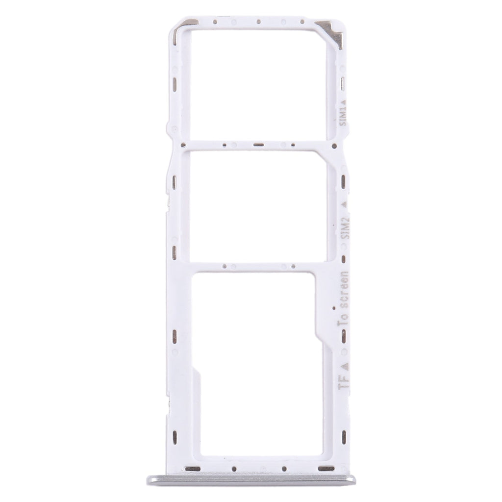 For Samsung Galaxy A22 5G SM-A226B Original SIM Card Tray + SIM Card Tray + Micro SD Card Tray (Silver)