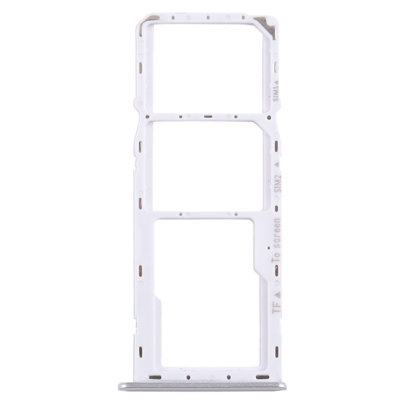 For Samsung Galaxy A22 5G SM-A226B Original SIM Card Tray + SIM Card Tray + Micro SD Card Tray (Silver)