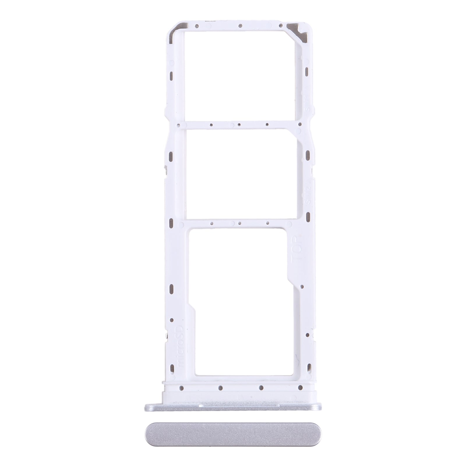 For Samsung Galaxy A05 SM-A055 Original SIM + SIM Card Tray + Micro SD Card Tray (Silver)