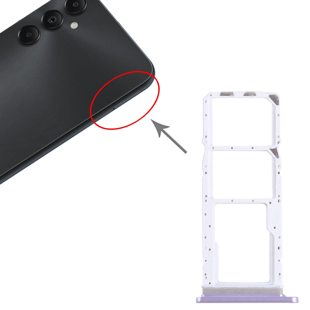 For Samsung Galaxy A05s SM-A057 Original SIM + SIM Card Tray + Micro SD Card Tray (Purple)