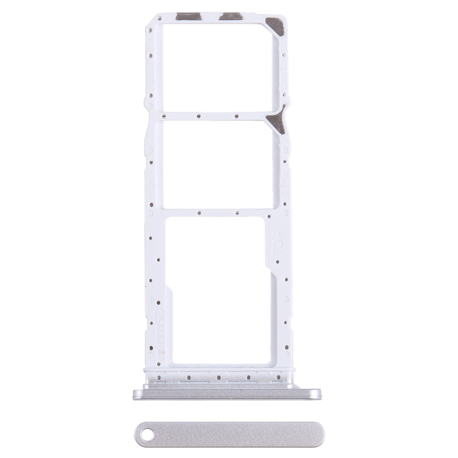 For Samsung Galaxy A05s SM-A057 Original SIM + SIM Card Tray + Micro SD Card Tray (Silver)