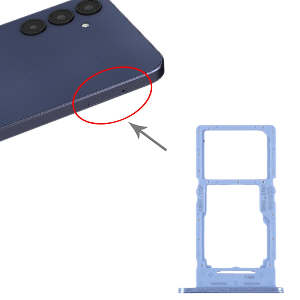 For Samsung Galaxy A25 5G SM-A256B Original SIM Card Tray + SIM Card Tray / Micro SD Card Tray (Blue)