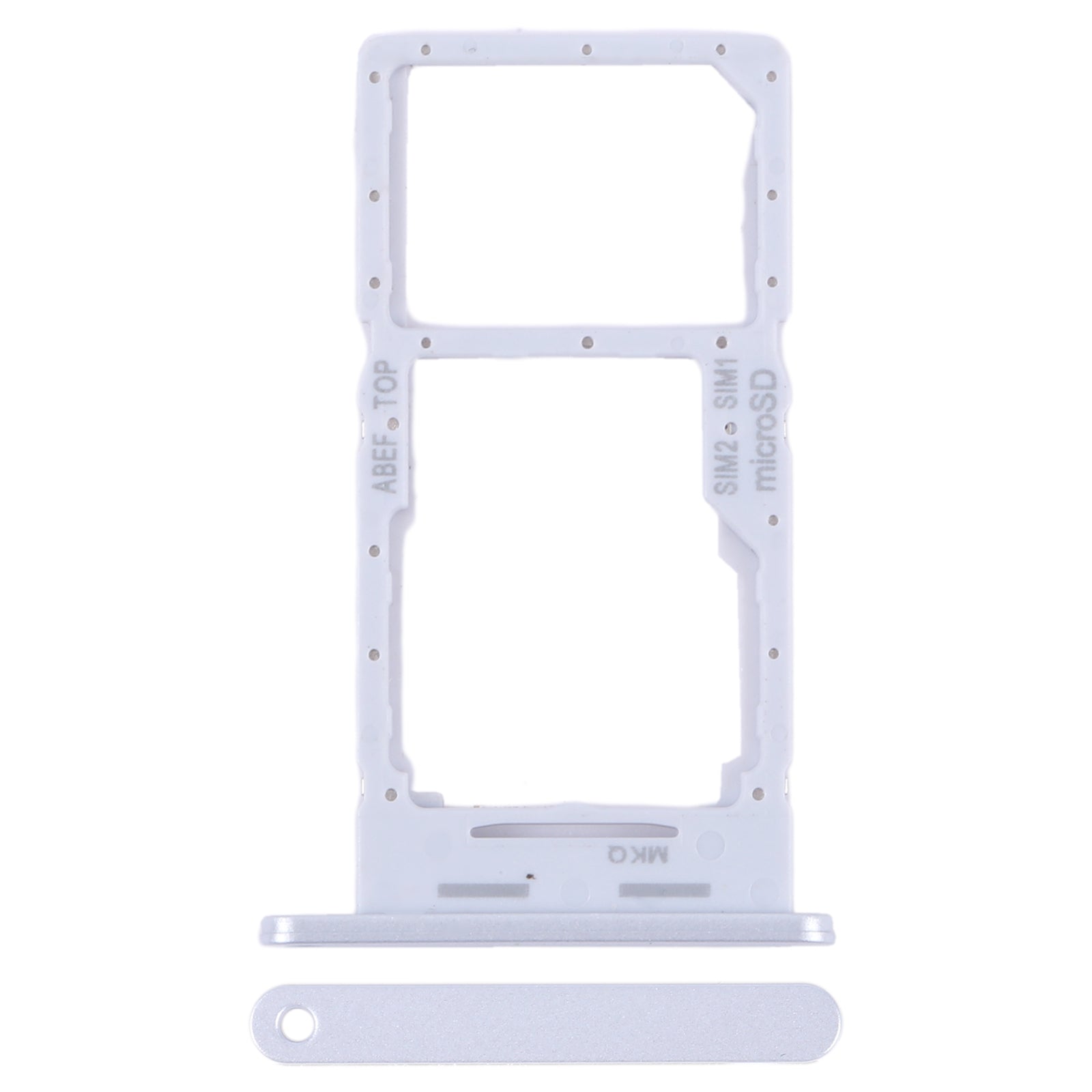For Samsung Galaxy A25 5G SM-A256B Original SIM Card Tray + SIM Card Tray / Micro SD Card Tray (Silver)