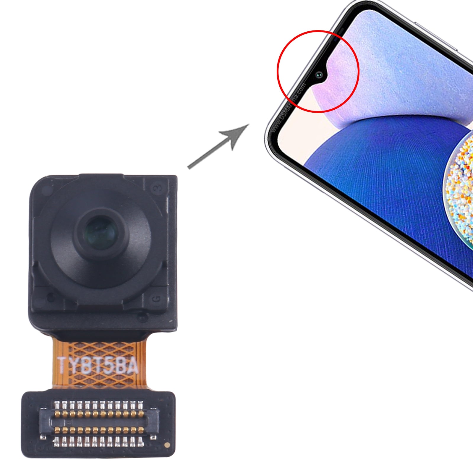 For Samsung Galaxy A14 5G SM-A146P Original Front Facing Camera