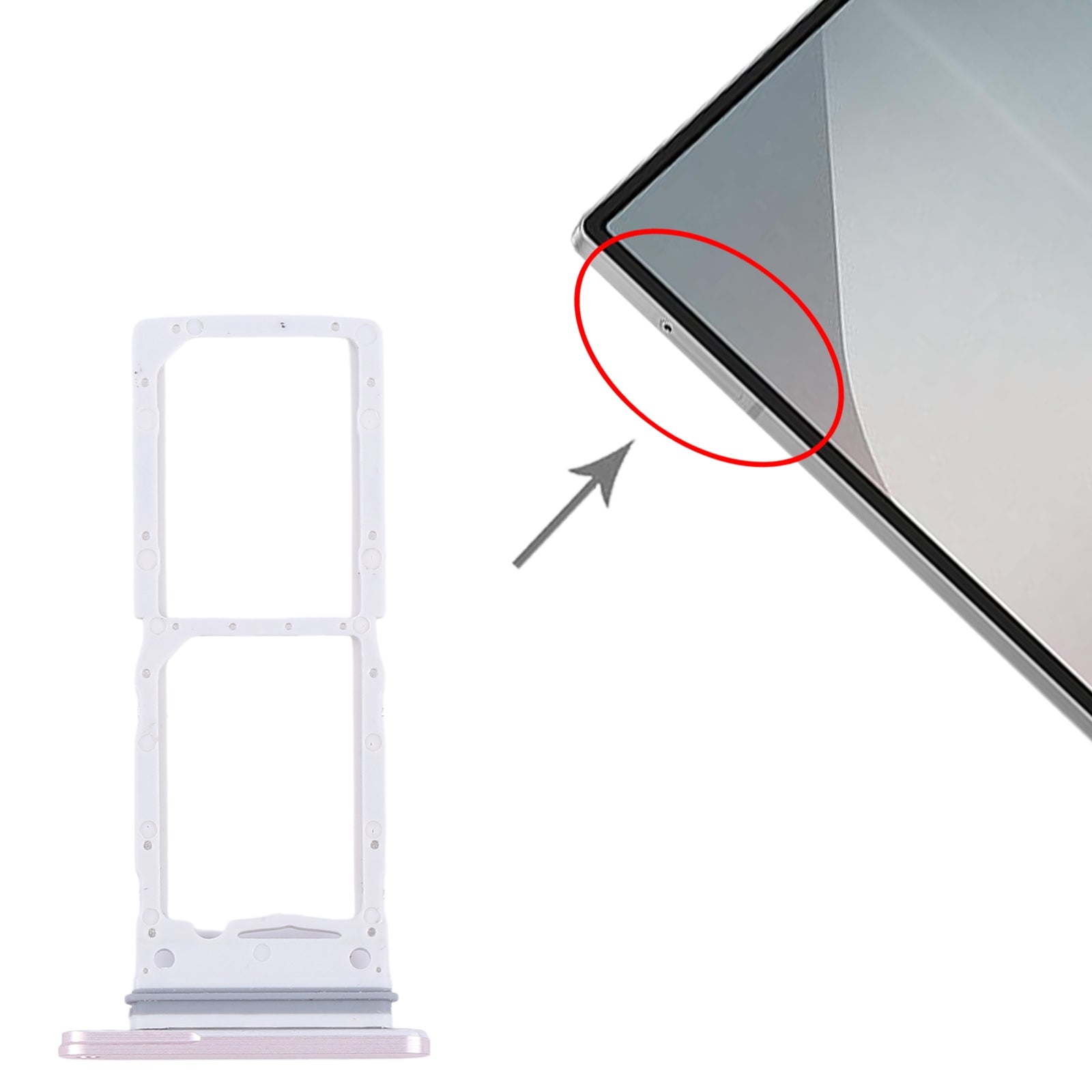 For Samsung Galaxy Z Fold6 SM-F956B Original SIM Card Tray + SIM Card Tray (Pink)