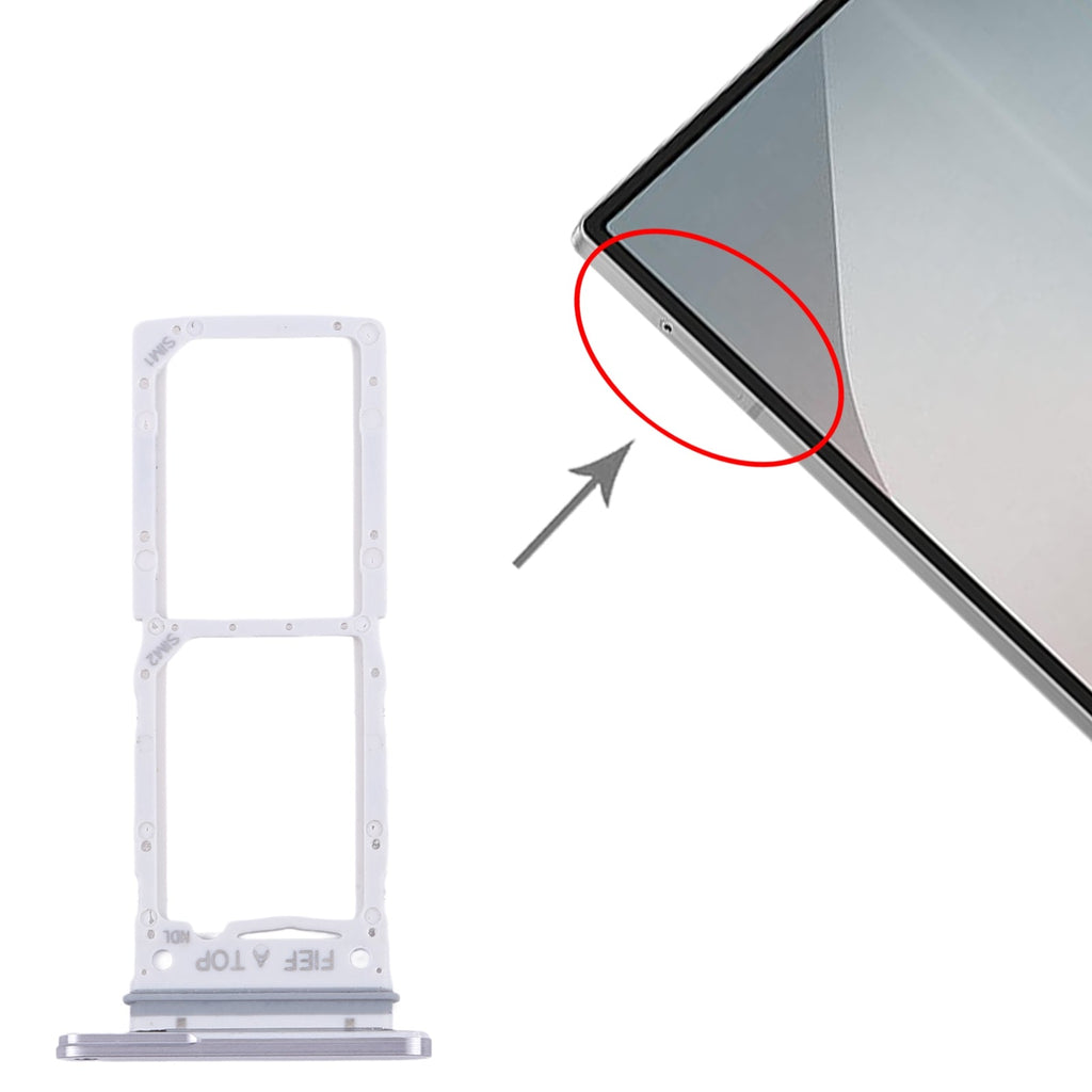For Samsung Galaxy Z Fold6 SM-F956B Original SIM Card Tray + SIM Card Tray (Silver)