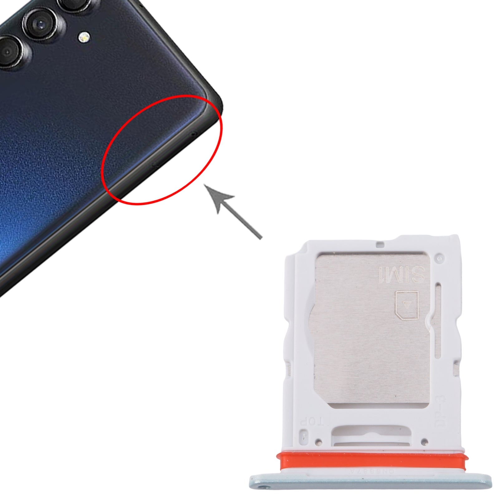 For Samsung Galaxy M55 SM-M556B Original SIM Card Tray + SIM Card Tray / Micro SD Card Tray (Green)