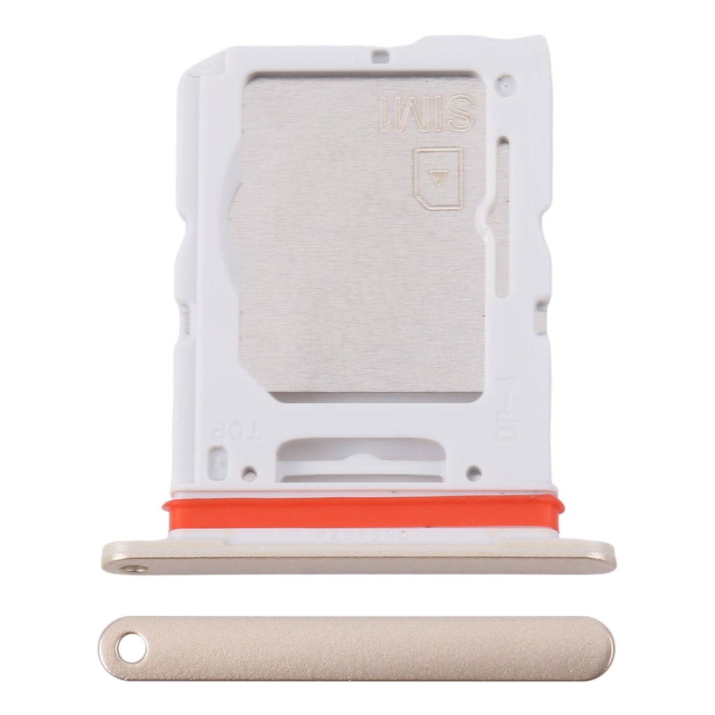 For Samsung Galaxy M55 SM-M556B Original SIM Card Tray + SIM Card Tray / Micro SD Card Tray (Gold)