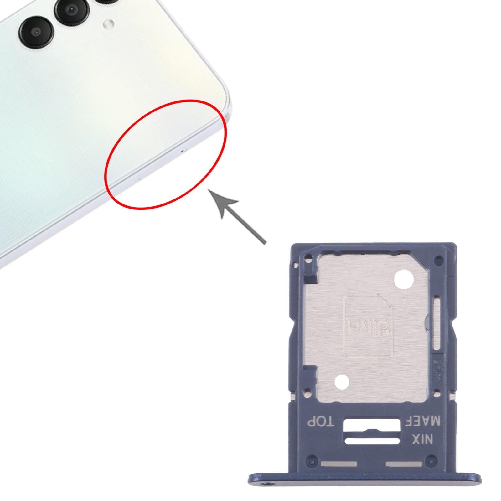 For Samsung Galaxy M15 SM-M156B Original SIM Card Tray + SIM Card Tray / Micro SD Card Tray (Black)
