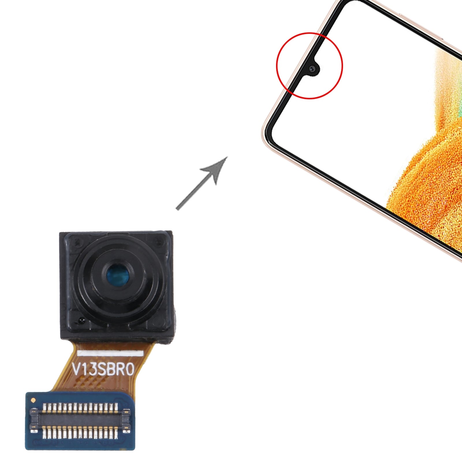 For Samsung Galaxy A34 5G SM-A346B Original Front Facing Camera