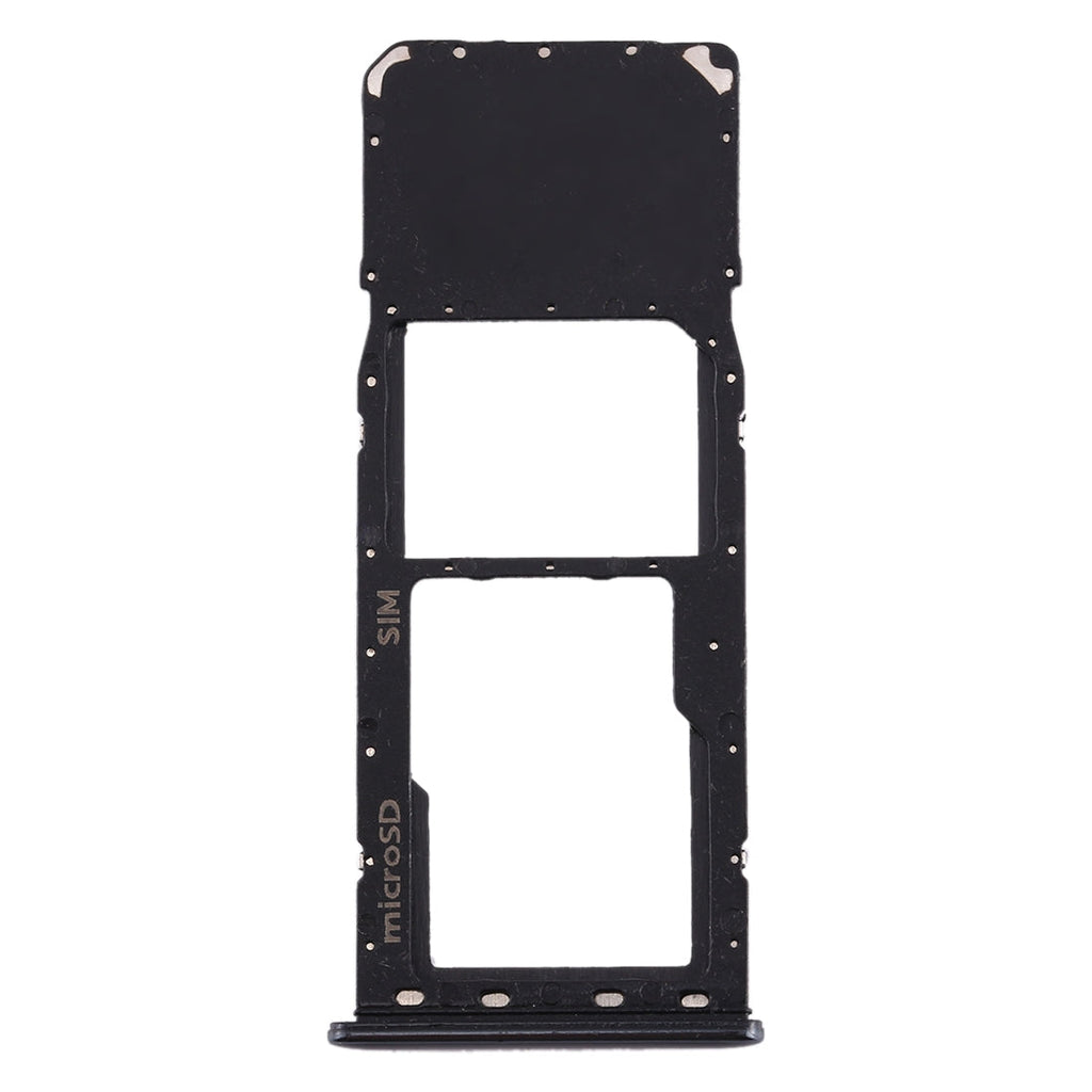 For Galaxy A20 A30 A50 SIM Card Tray + Micro SD Card Tray (Black)