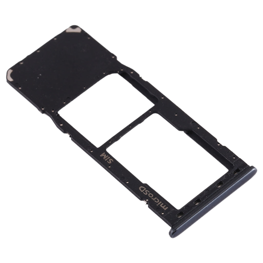 For Galaxy A20 A30 A50 SIM Card Tray + Micro SD Card Tray (Black)
