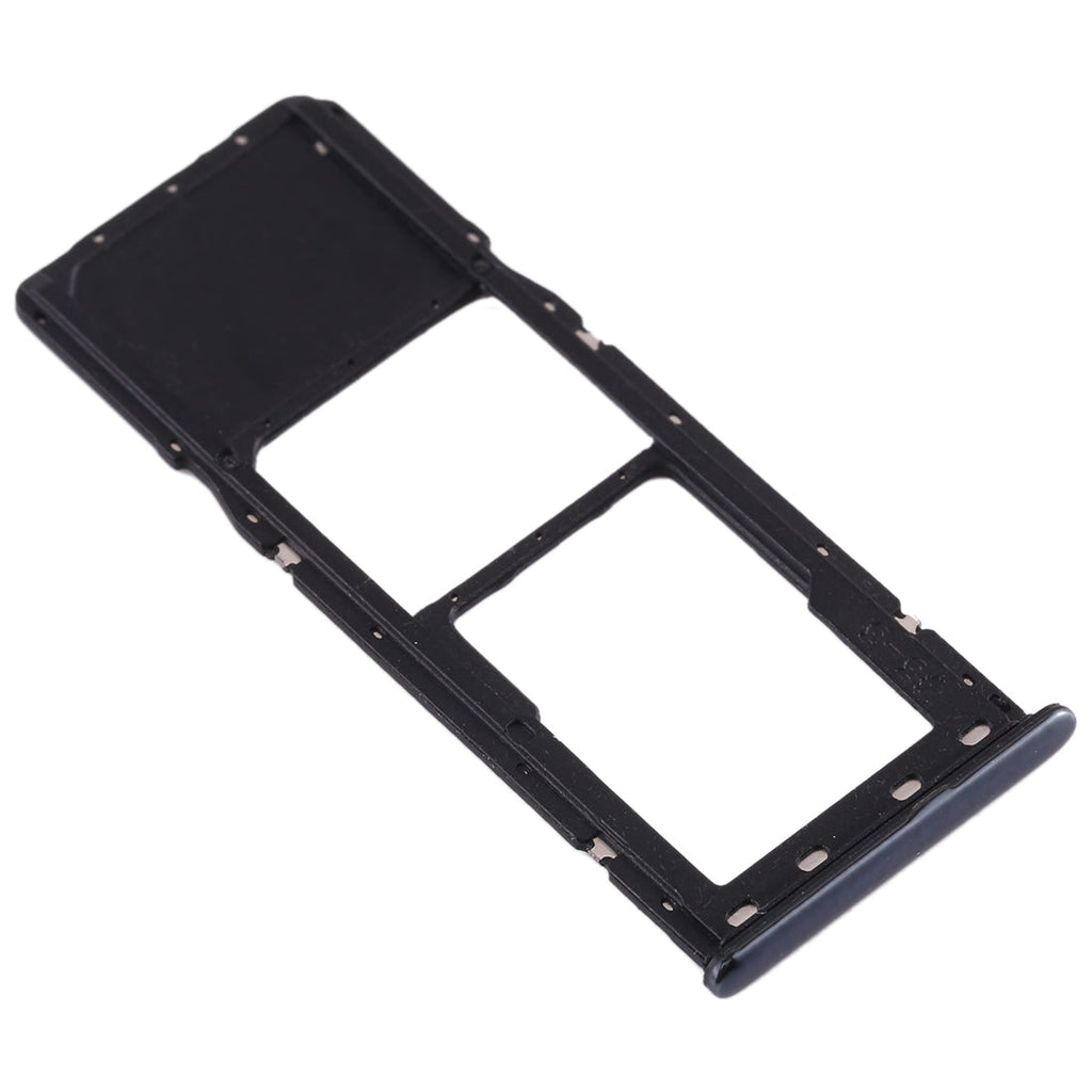 For Galaxy A20 A30 A50 SIM Card Tray + Micro SD Card Tray (Black)