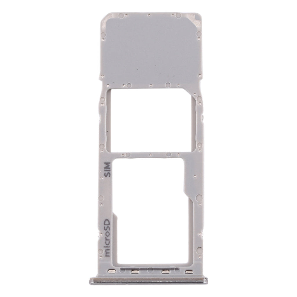 For Galaxy A20 A30 A50 SIM Card Tray + Micro SD Card Tray (Silver)