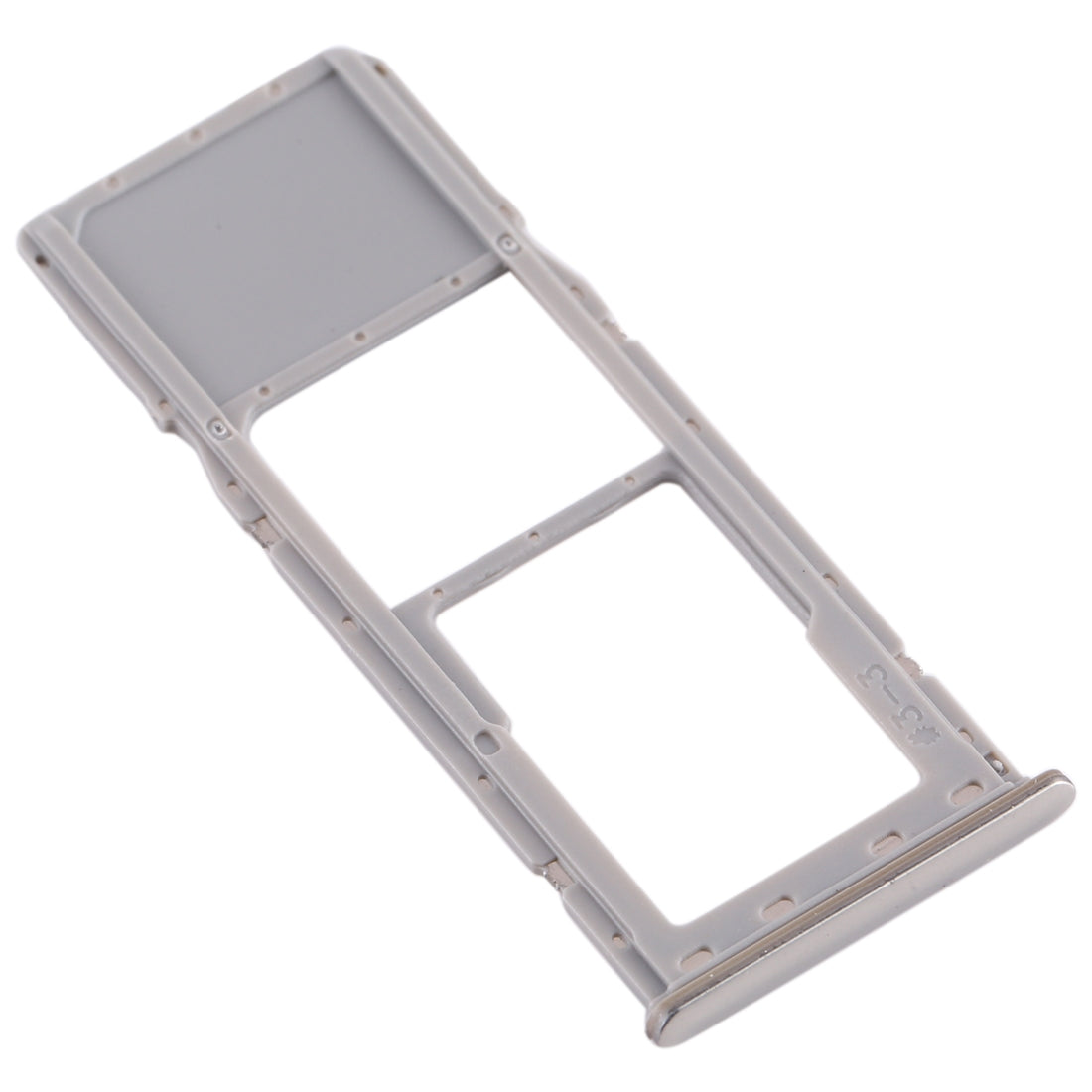 For Galaxy A20 A30 A50 SIM Card Tray + Micro SD Card Tray (Silver)