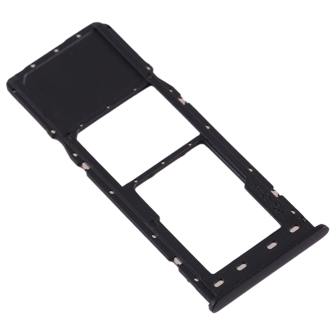 For Galaxy A10 SIM Card Tray + Micro SD Card Tray (Black)
