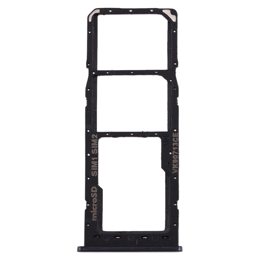 For Galaxy A10 SIM Card Tray + SIM Card Tray + Micro SD Card Tray (Black)