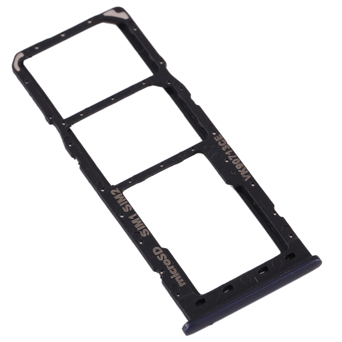 For Galaxy A10 SIM Card Tray + SIM Card Tray + Micro SD Card Tray (Black)