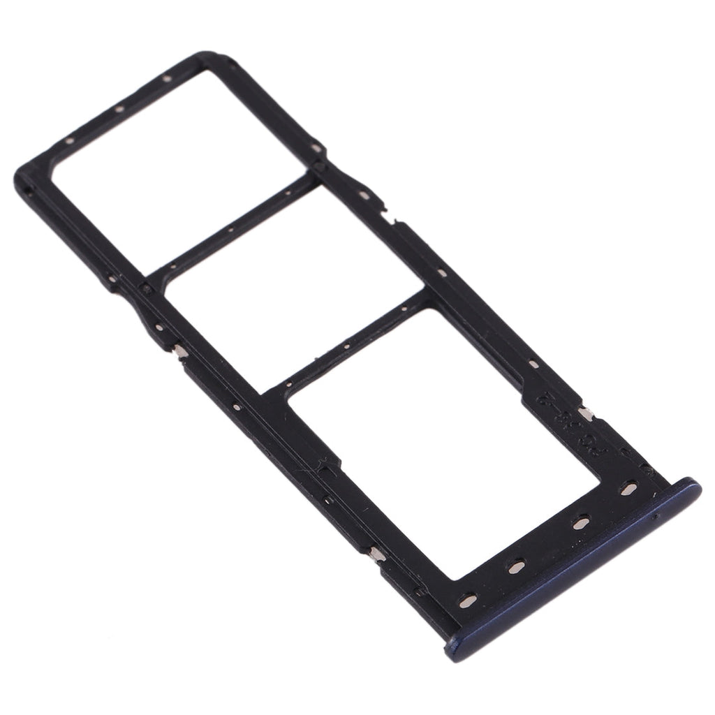 For Galaxy A10 SIM Card Tray + SIM Card Tray + Micro SD Card Tray (Black)