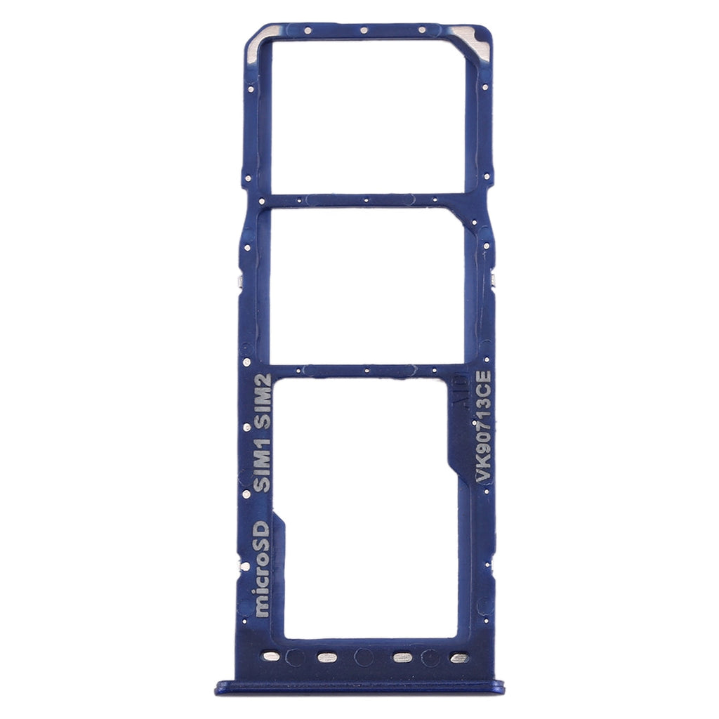 For Galaxy A10 SIM Card Tray + SIM Card Tray + Micro SD Card Tray (Blue)