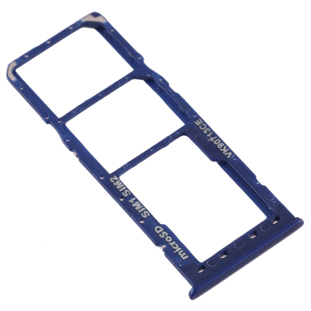 For Galaxy A10 SIM Card Tray + SIM Card Tray + Micro SD Card Tray (Blue)
