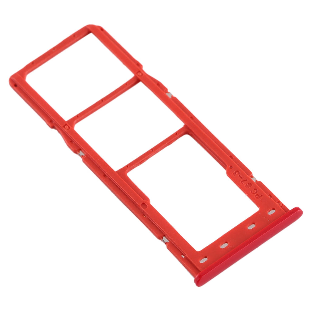 For Galaxy A10 SIM Card Tray + SIM Card Tray + Micro SD Card Tray (Red)