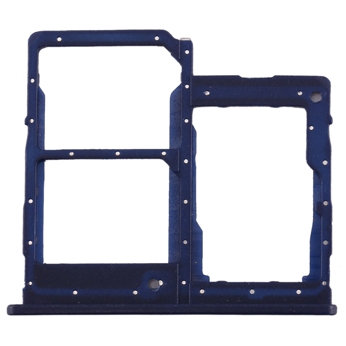 For Galaxy A40 SIM Card Tray + SIM Card Tray + Micro SD Card Tray (Dark Blue)
