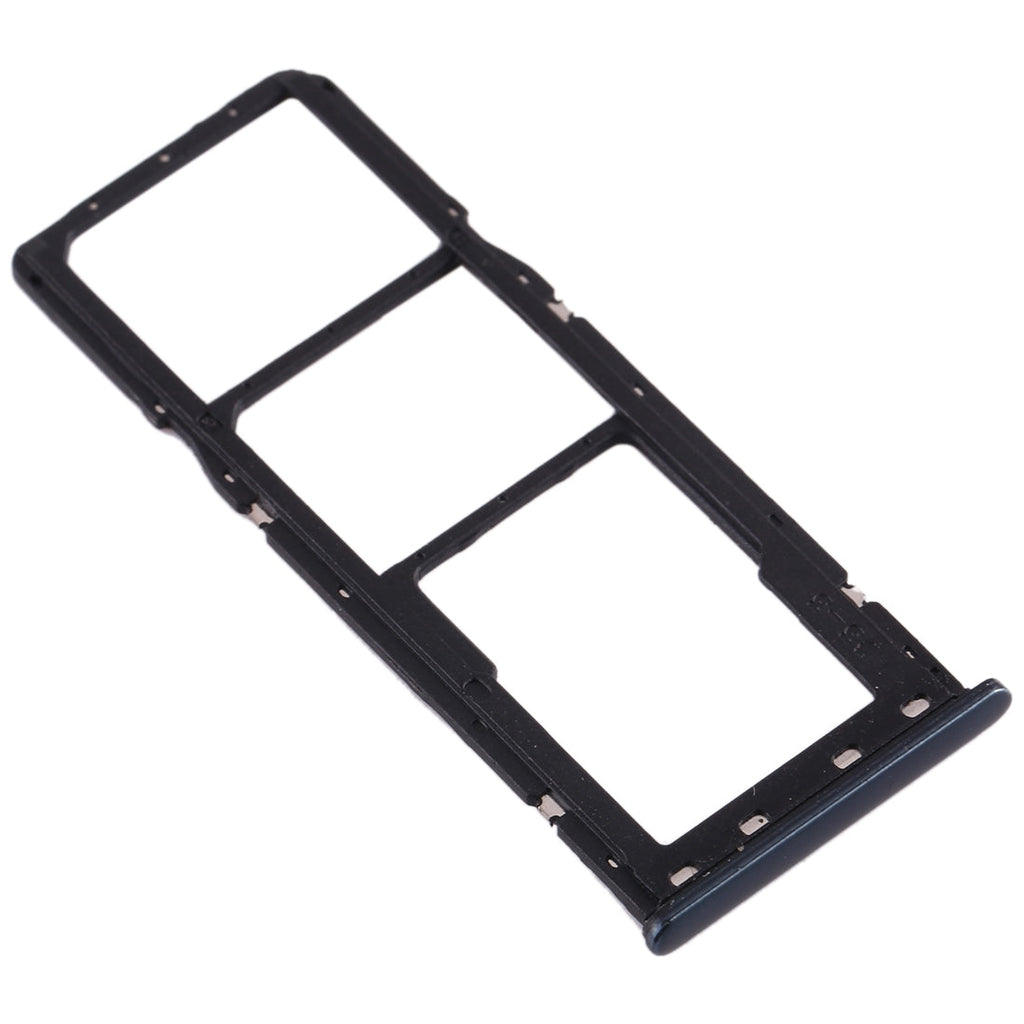For Galaxy A20 A30 A50 SIM Card Tray + SIM Card Tray + Micro SD Card Tray (Black)